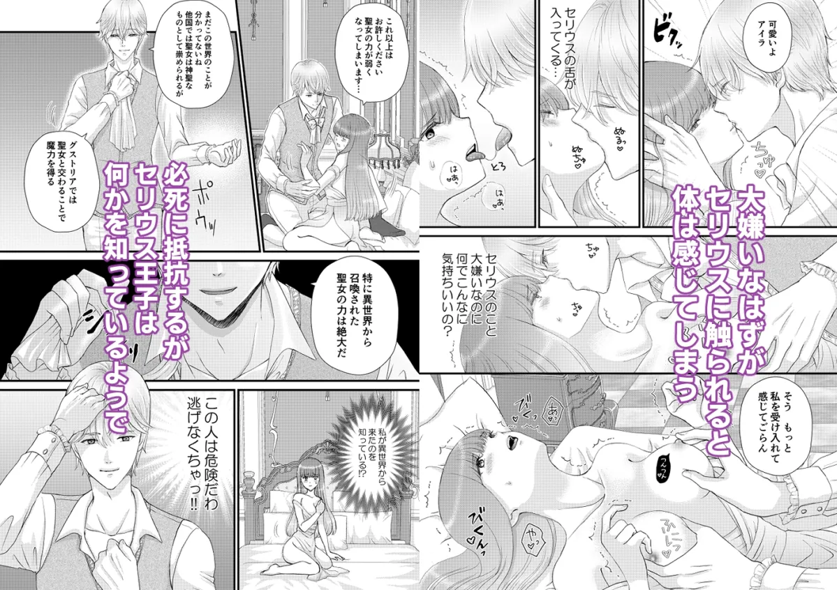 【乙女ゲー転生 ヤンデレ王子×元社畜OL聖女】囚われの聖女は敵国の王子に狂愛される