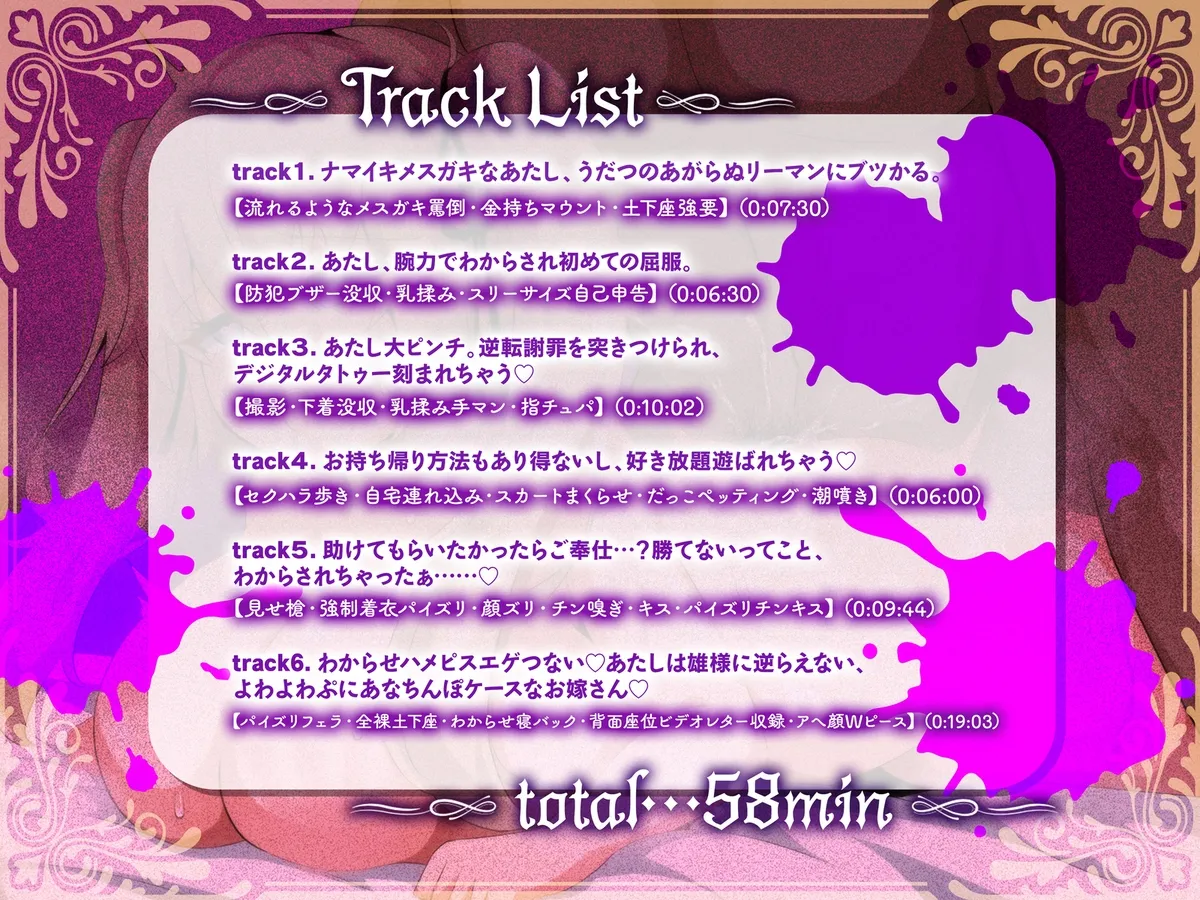 【CV:飴乃しゅが】ナマイキJKお嬢様のデカ乳とケツをビンタして人権放棄宣言するまで強制レイプ