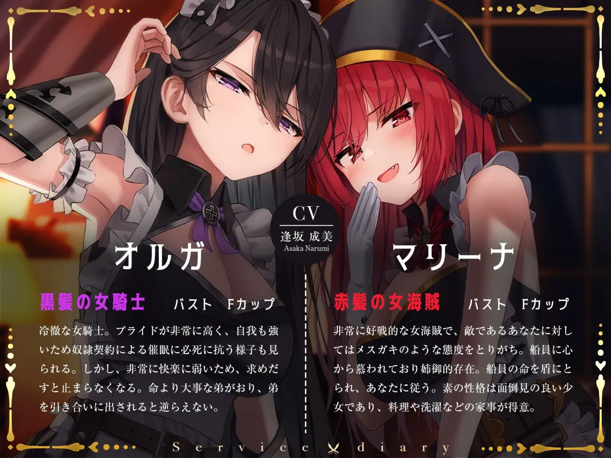 【奴隷化魔法】メスガキ海賊&ダウナー女騎士のオホ堕ちご奉仕日誌【低音甘オホ】 【奴隷化魔法】メスガキ海賊&ダウナー女騎士のオホ堕ちご奉仕日誌【低音甘オホ】