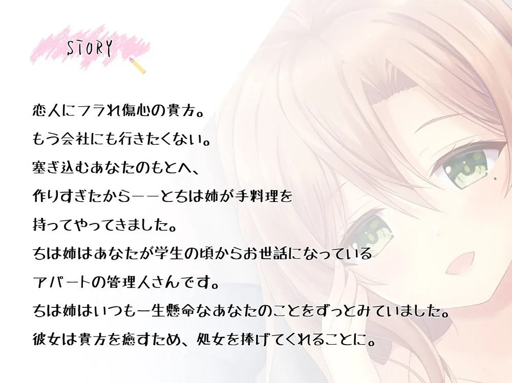 【CV:陽向葵ゅか】褒めてくれる管理人さんの耳舐め甘やかしセックス【フェラチオ手コキ限界オタク大暴走お姉ちゃん】【KU100】