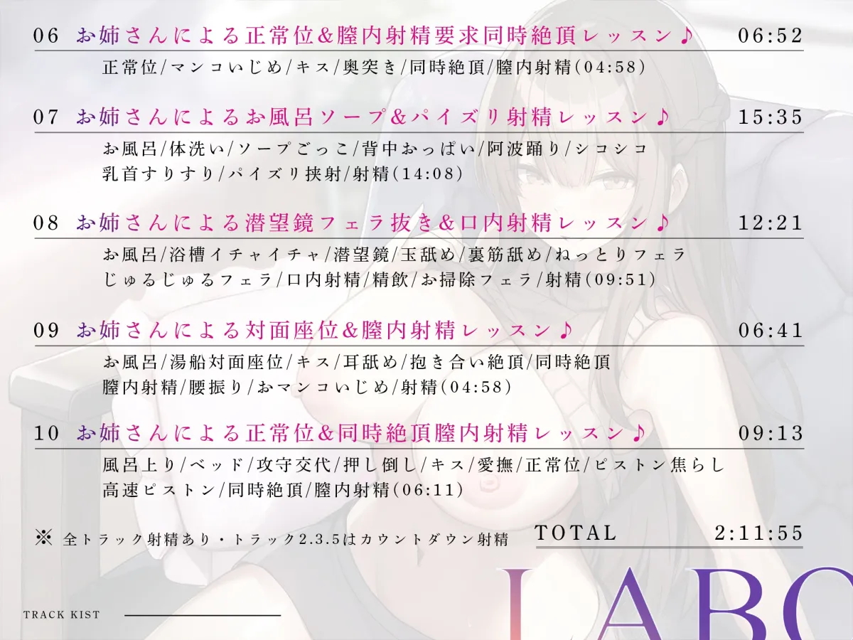 【CV:御子柴泉】【サークル設立記念110円】昔馴染みの爆乳ドスケベお姉さんによる二人っきりのカウントダウン濃厚射精レッスン♪【2時間11分】【全10トラック射精あり】 【CV:御子柴泉】【サークル設立記念110円】昔馴染みの爆乳ドスケベお姉さんによる二人っきりのカウントダウン濃厚射精レッスン♪【2時間11分】【全10トラック射精あり】