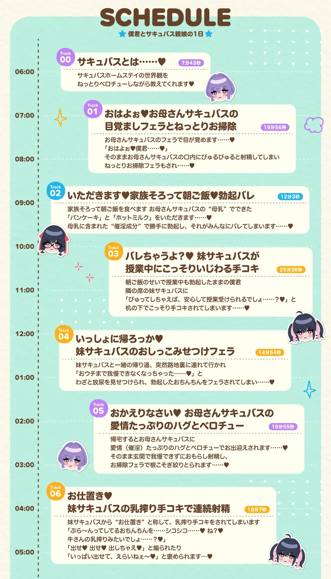【CV:大山チロル/乙倉ゅい】【たっぷり4時間】サキュバスホームステイ おはよう〜おやすみまで甘々ぴゅっぴゅなラブラブ性活 【CV:大山チロル/乙倉ゅい】【たっぷり4時間】サキュバスホームステイ おはよう〜おやすみまで甘々ぴゅっぴゅなラブラブ性活