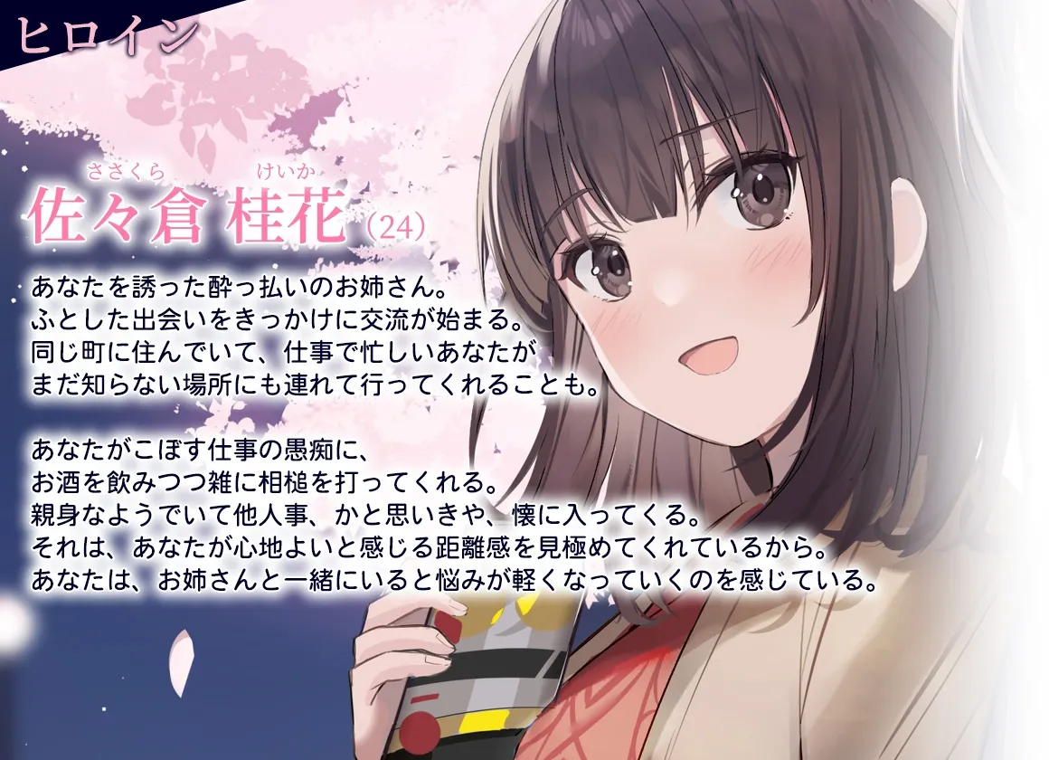 【百合体験】夜桜ほろ酔いお姉さん ～きみといっしょに、乾杯したい～【CV:佐伯伊織】