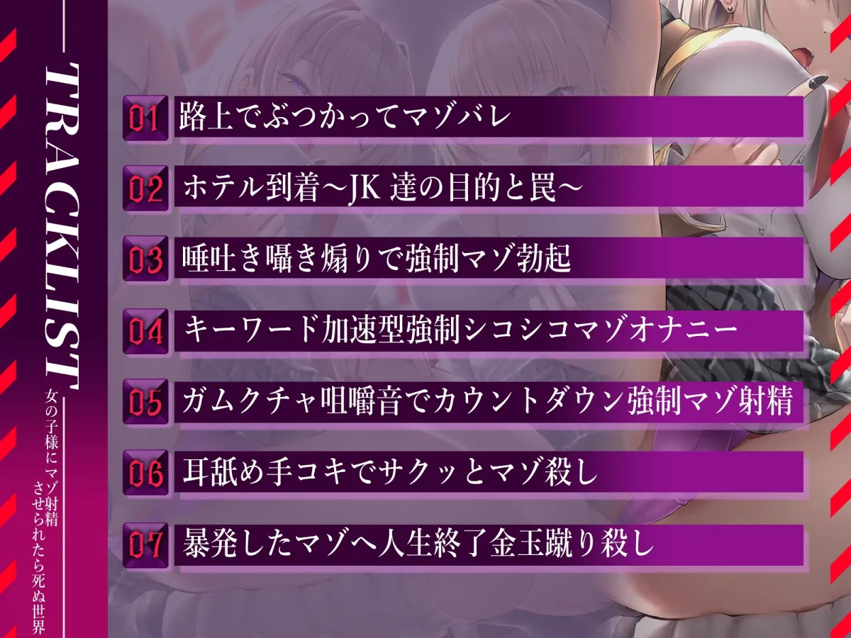 女の子様にマゾ射精させられたら死ぬ世界~極悪ドスケベギャル2人組のキーワード加速型強制マゾオナニーサポート~ 女の子様にマゾ射精させられたら死ぬ世界~極悪ドスケベギャル2人組のキーワード加速型強制マゾオナニーサポート~