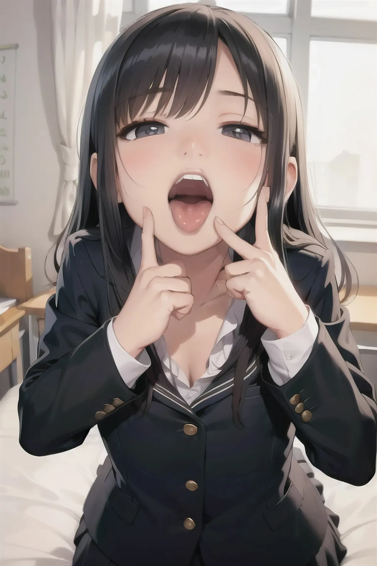 制服清楚JKがフェラする本