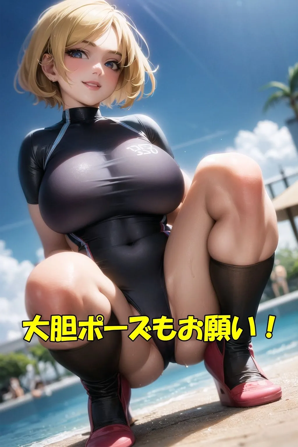 水着の美少女と… 水着の美少女と…