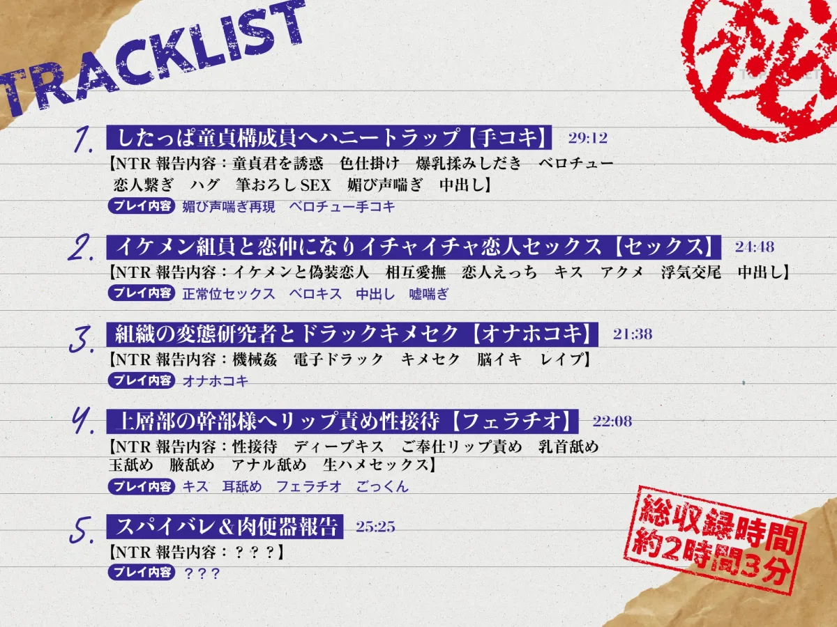 【NTR報告】優秀だった爆乳クールビューティー部下スパイの囁き潜入寝取られ報告 【NTR報告】優秀だった爆乳クールビューティー部下スパイの囁き潜入寝取られ報告