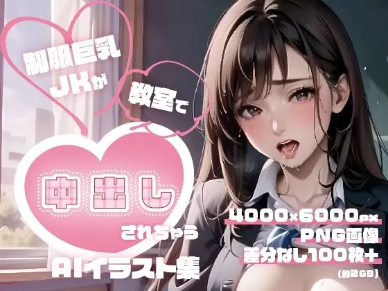 制服巨乳JKが教室で中出しされちゃうAIイラスト集 制服巨乳JKが教室で中出しされちゃうAIイラスト集