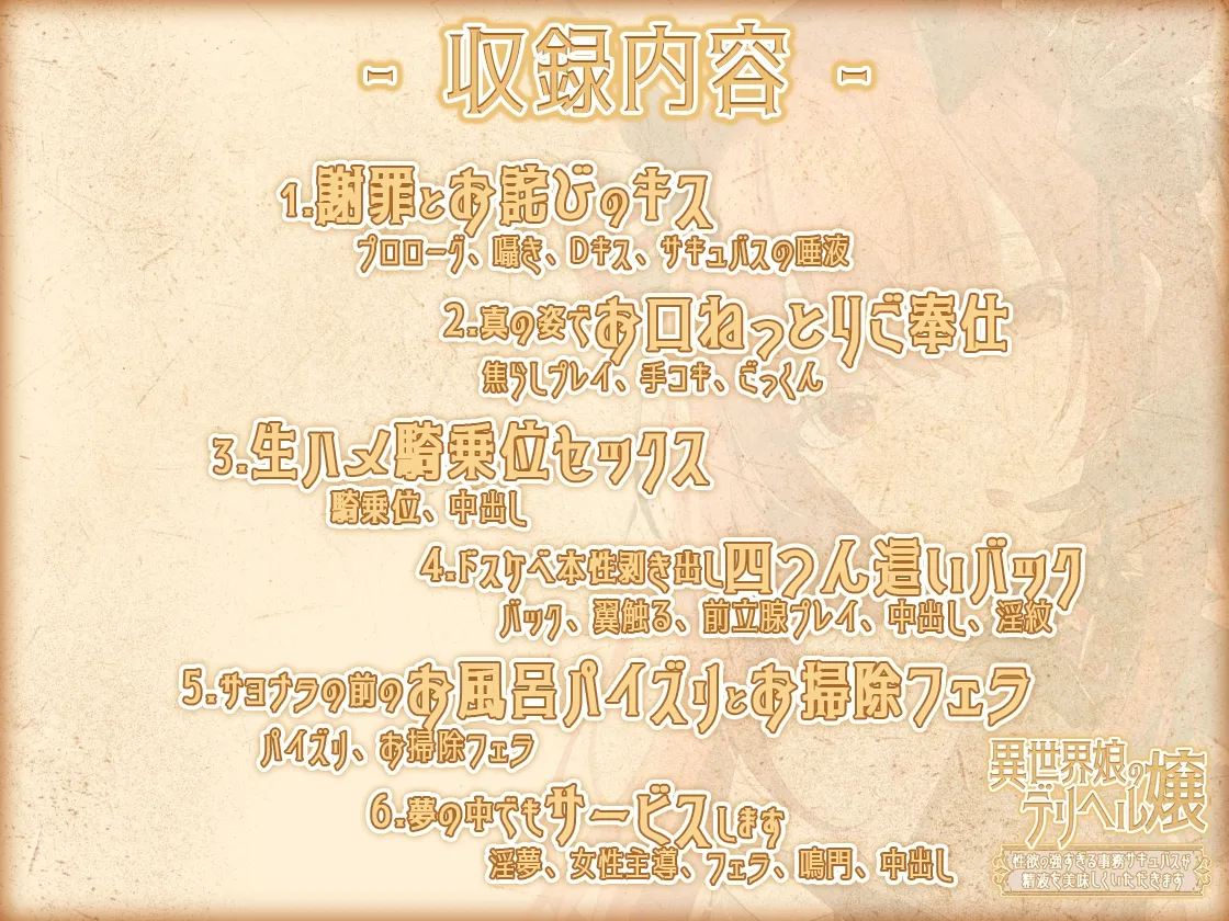 異世界娘のデリヘル嬢～性欲の強すぎる事務サキュバスが精液を美味しくいただきます