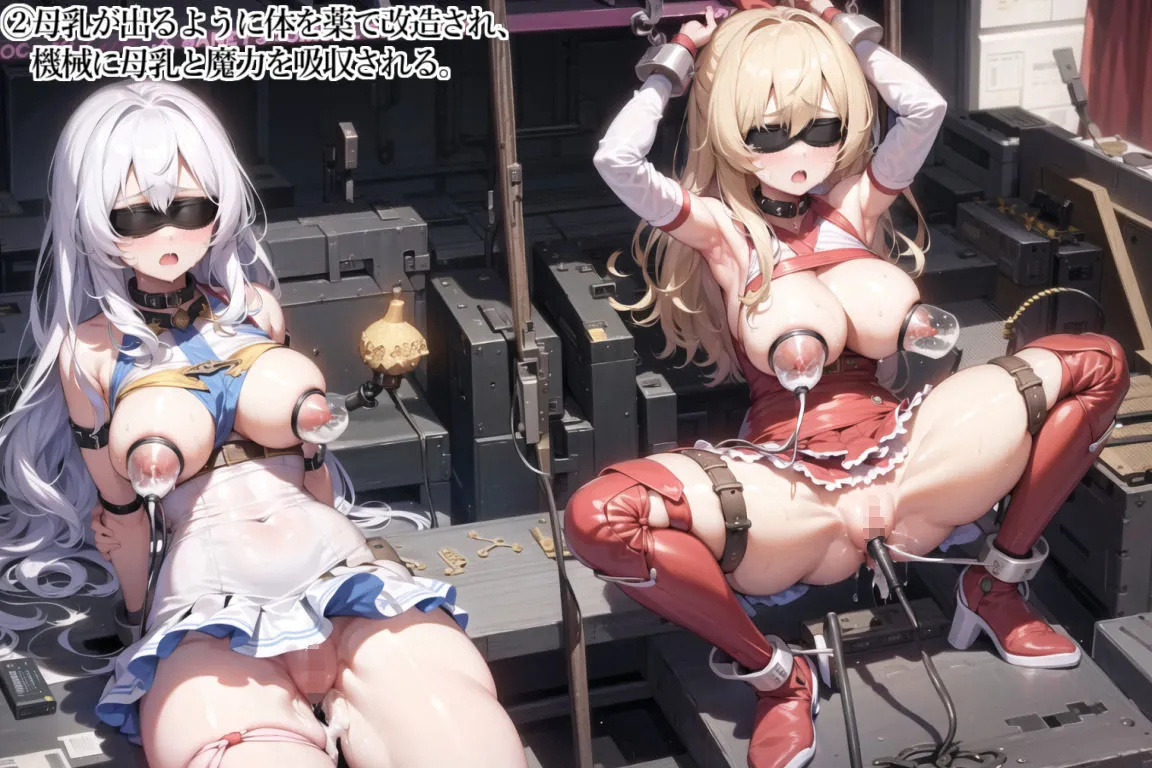 世界を守る変身ヒロイン集団、悪の組織との全面対決で敗北し、ミルクサーバーとして体を調教される。 世界を守る変身ヒロイン集団、悪の組織との全面対決で敗北し、ミルクサーバーとして体を調教される。