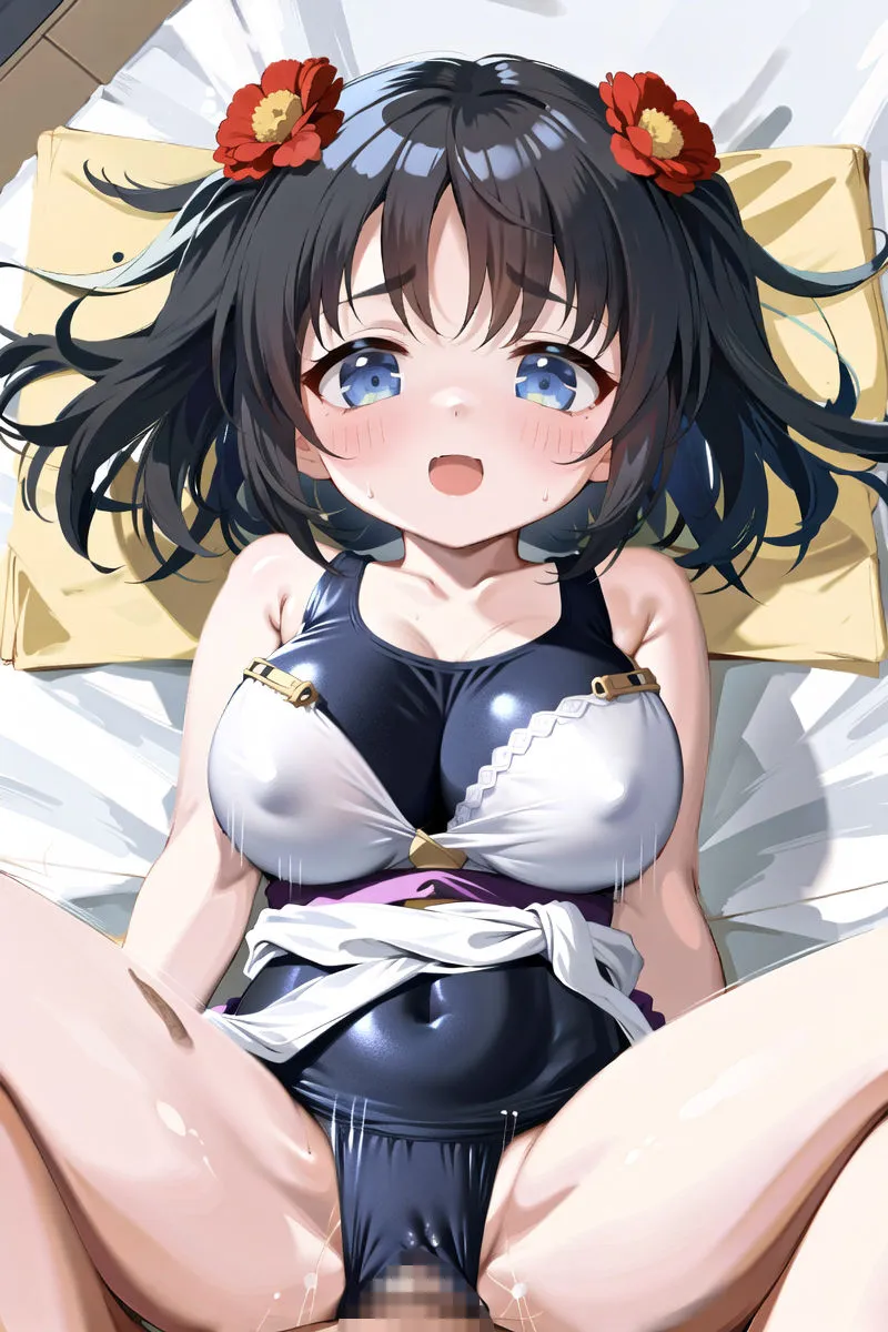 ムチムチぷにぷに少女！ロリ巨乳スク水着の食い込み見ながら生ハメ！！